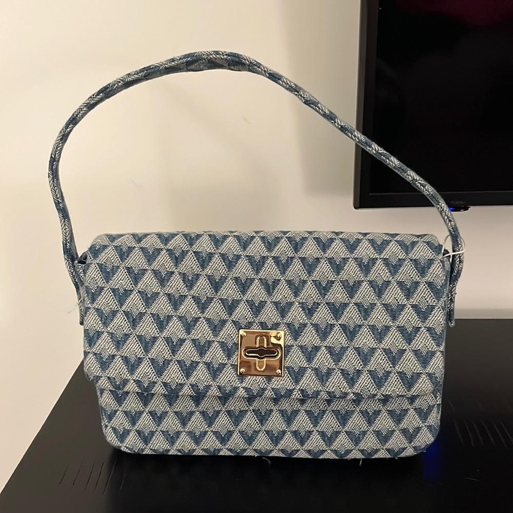 nwt urban expressions two tone denim bag